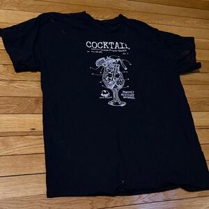 Cocktail Graphic Black Men's T-Shirt